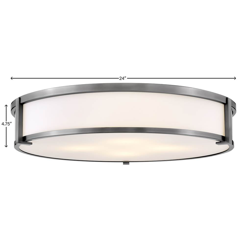Hinkley Lighting 3244AN Antique Nickel Extra Large Flush Mount Image 4