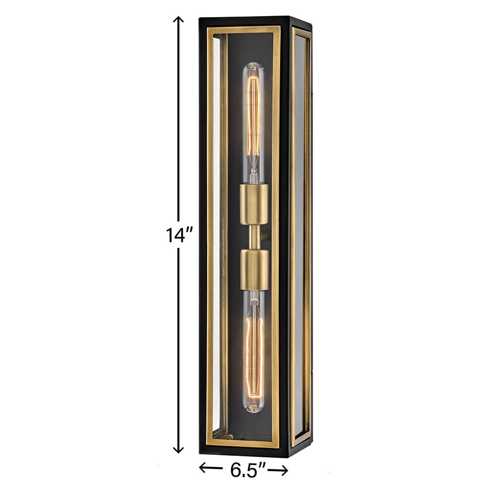 Hinkley Lighting 32980BK Black Two Light Sconce Image 5