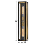 Hinkley Lighting 32980BK Black Two Light Sconce Image 5