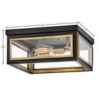 Hinkley Lighting 32981BK Black Medium Flush Mount Image 4