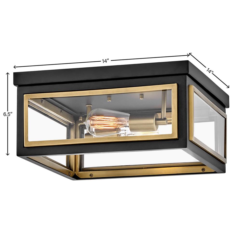 Hinkley Lighting 32981BK Black Medium Flush Mount Image 4