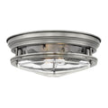 Hinkley Lighting 3302AN-CL Antique Nickel with Clear glass Medium Flush Mount Image 1