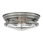 Hinkley Lighting 3302AN-CL Antique Nickel with Clear glass Medium Flush Mount Image 1