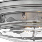 Hinkley Lighting 3302AN-CL Antique Nickel with Clear glass Medium Flush Mount Image 2