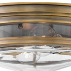 Hinkley Lighting 3302BR-CL Brushed Bronze with Clear glass Medium Flush Mount Image 2