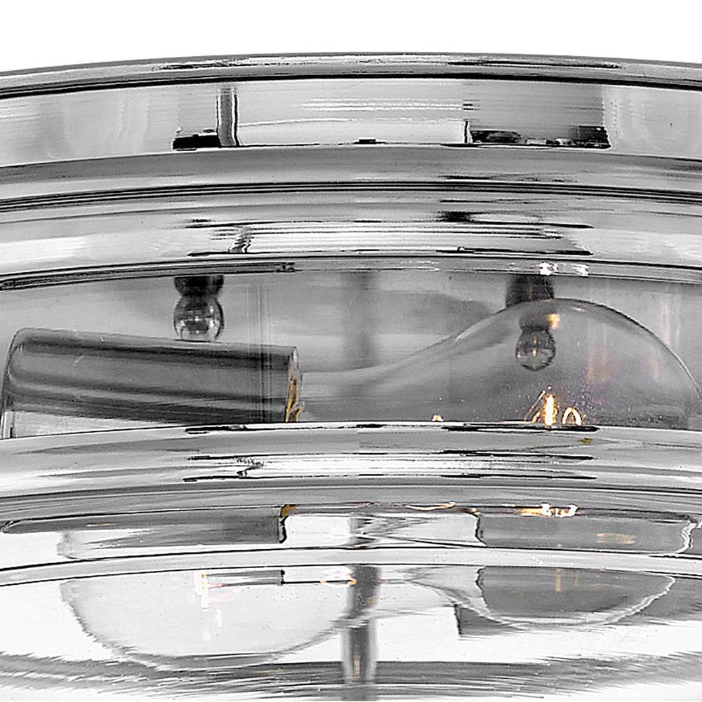 Hinkley Lighting 3302CM-CL Chrome With Clear Glass Medium Flush Mount Image 2