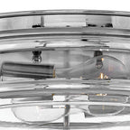 Hinkley Lighting 3302CM-CL Chrome With Clear Glass Medium Flush Mount Image 2