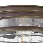 Hinkley Lighting 3302OZ-CL Oil Rubbed Bronze with Clear glass Medium Flush Mount Image 2