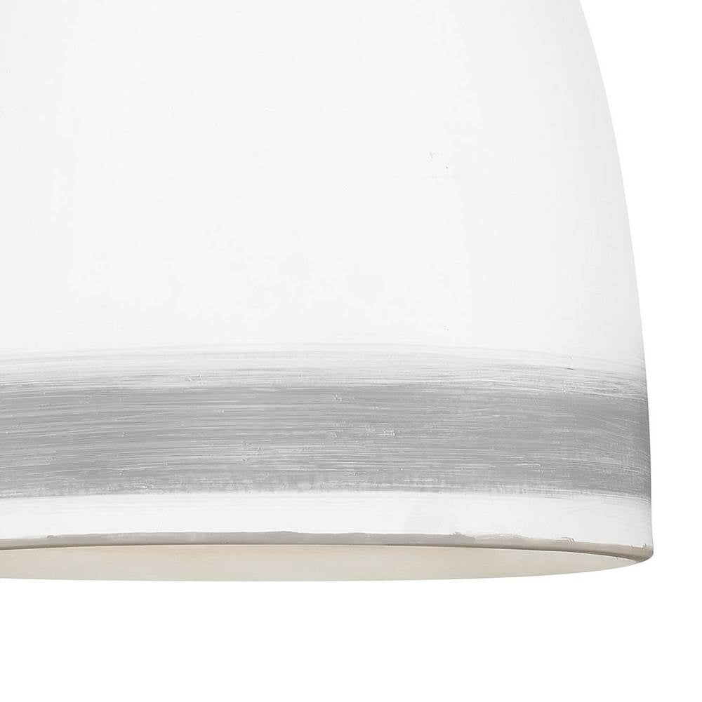 Hinkley Lighting 3364AN-GR Antique Nickel with Grey Stripe Small Pendant Image 5