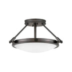 Hinkley Lighting 3381BX Black Oxide Small Semi-flush Mount Image 1