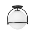 Hinkley Lighting 3403BK Black Small Semi-flush Mount Image 1