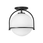 Hinkley Lighting 3403BK Black Small Semi-flush Mount Image 1