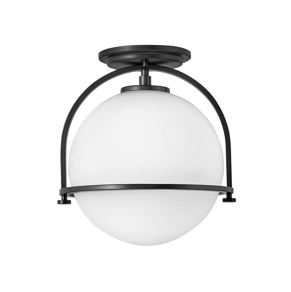 Hinkley Lighting 3403BK Black Small Semi-flush Mount Image 1