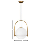Hinkley Lighting 3405HB Heritage Brass Large Pendant Image 4