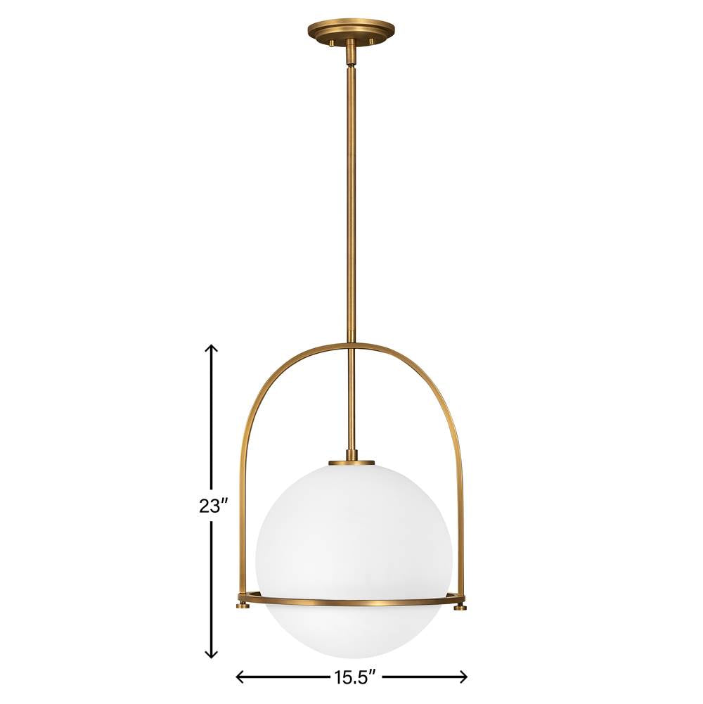 Hinkley Lighting 3405HB Heritage Brass Large Pendant Image 4