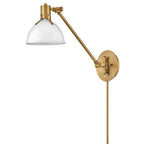 Hinkley Lighting 3480PT Polished White Small Single Light Sconce Image 3
