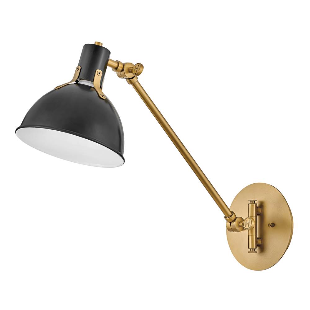 Hinkley Lighting 3480SK Satin Black Small Single Light Sconce Image 5