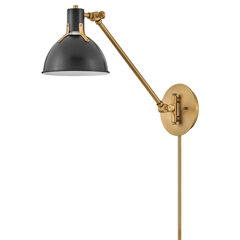Hinkley Lighting 3480SK Satin Black Small Single Light Sconce Image 3