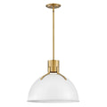 Hinkley Lighting 3483PT Polished White Medium Pendant Image 1