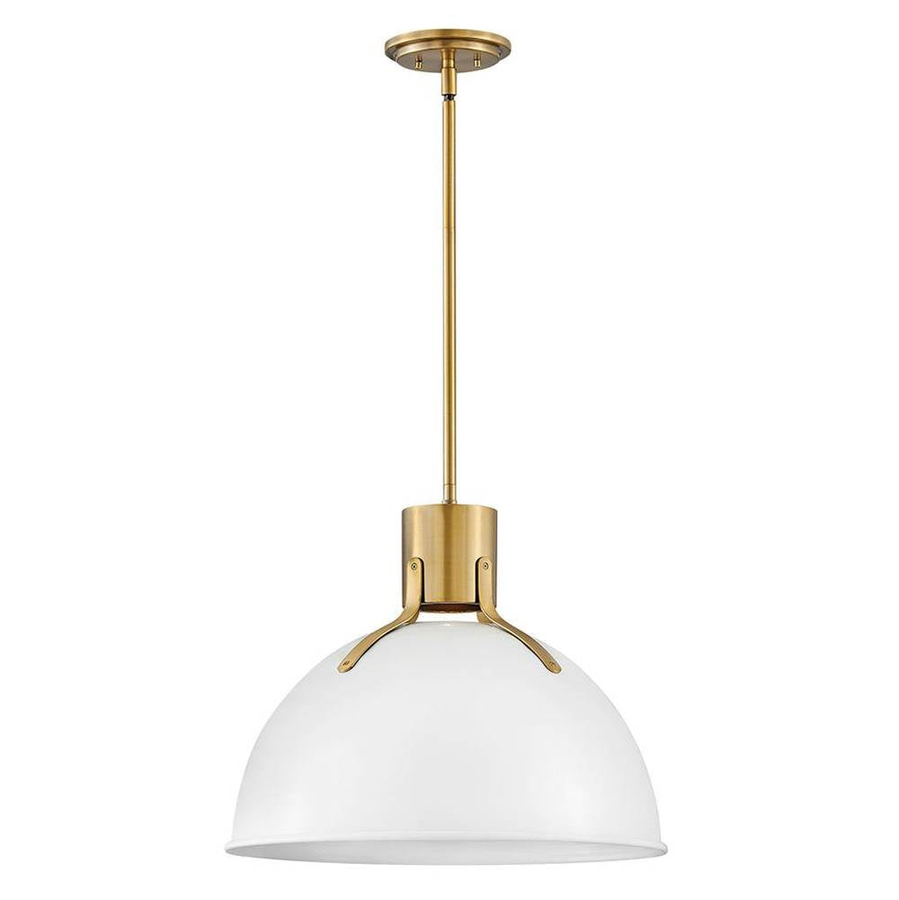 Hinkley Lighting 3483PT Polished White Medium Pendant Image 1