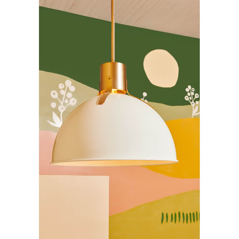 Hinkley Lighting 3483PT Polished White Medium Pendant Image 6