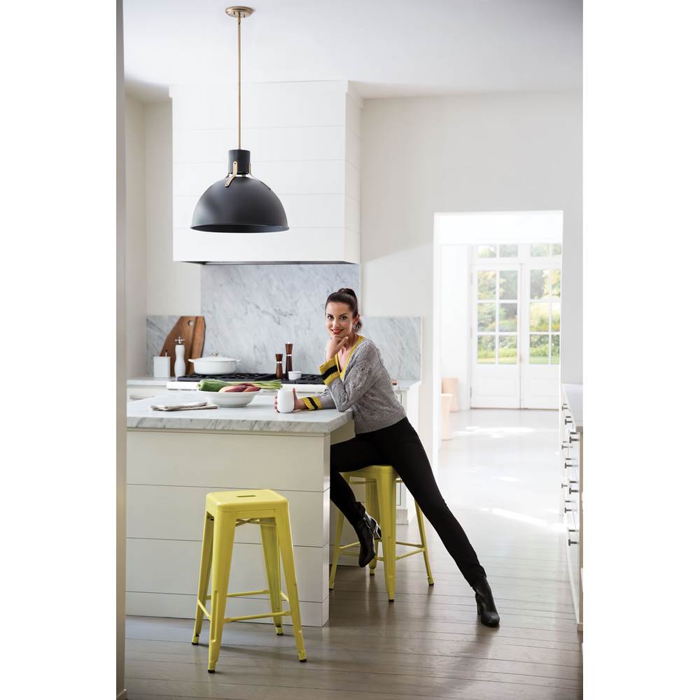 Hinkley Lighting 3483SK Satin Black Medium Pendant Image 2