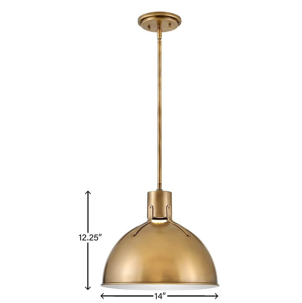 Hinkley Lighting 3487HB Heritage Brass Small Pendant Image 2