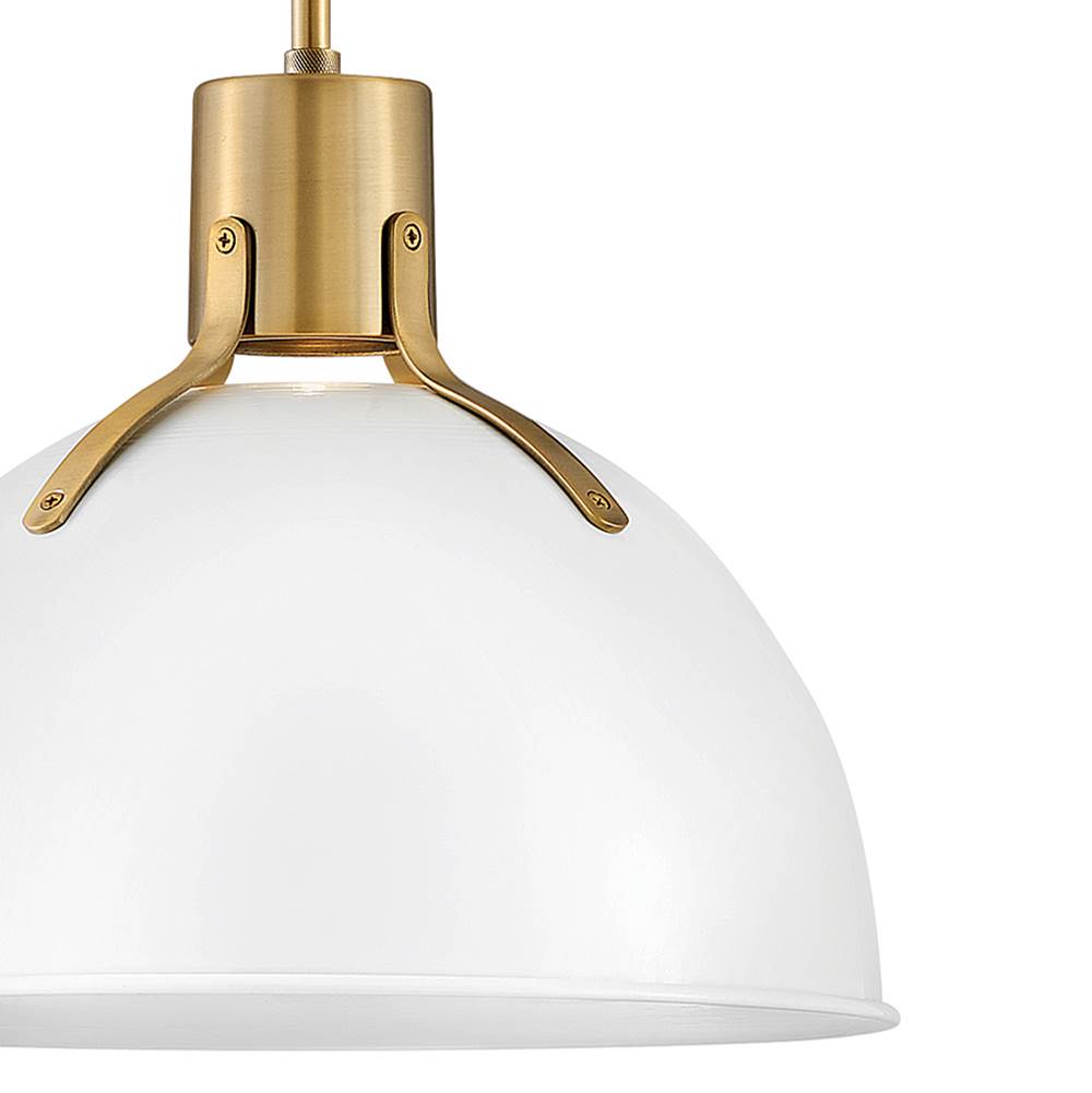 Hinkley Lighting 3487PT Polished White Small Pendant Image 7