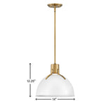 Hinkley Lighting 3487PT Polished White Small Pendant Image 5