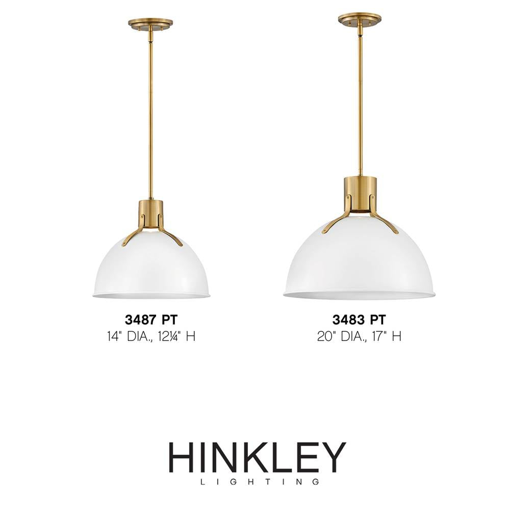 Hinkley Lighting 3487PT Polished White Small Pendant Image 4