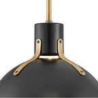 Hinkley Lighting 3487SK Satin Black Small Pendant Image 6