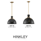 Hinkley Lighting 3487SK Satin Black Small Pendant Image 2