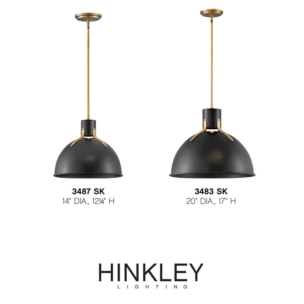 Hinkley Lighting 3487SK Satin Black Small Pendant Image 2