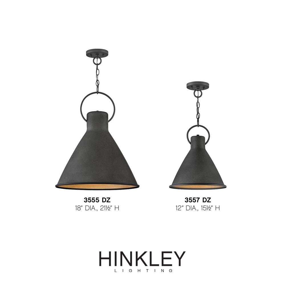 Hinkley Lighting 3557DZ Aged Zinc Small Pendant Image 2