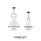 Hinkley Lighting 3557PT Polished White Small Pendant Image 2