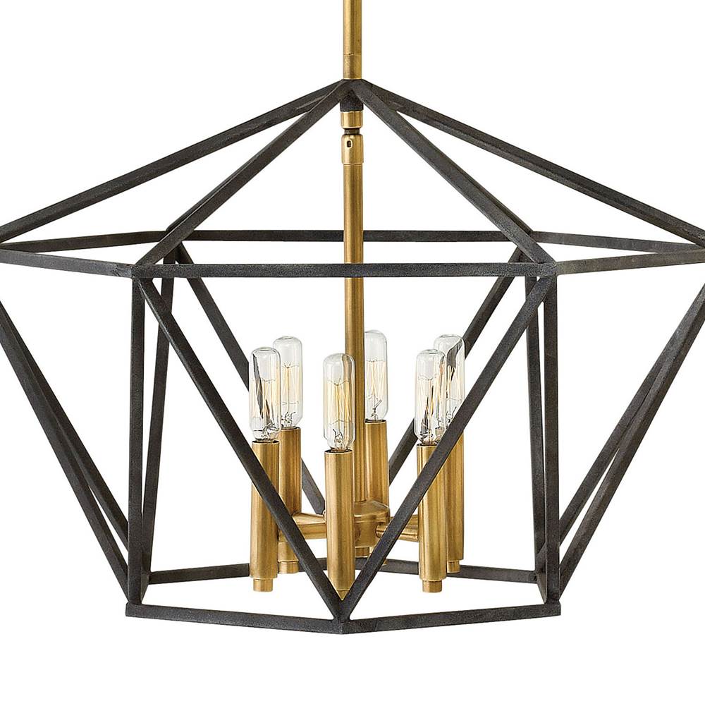 Hinkley Lighting 3576DZ Aged Zinc Medium Open Frame Single Tier Image 5