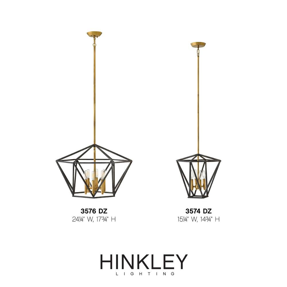 Hinkley Lighting 3576DZ Aged Zinc Medium Open Frame Single Tier Image 2