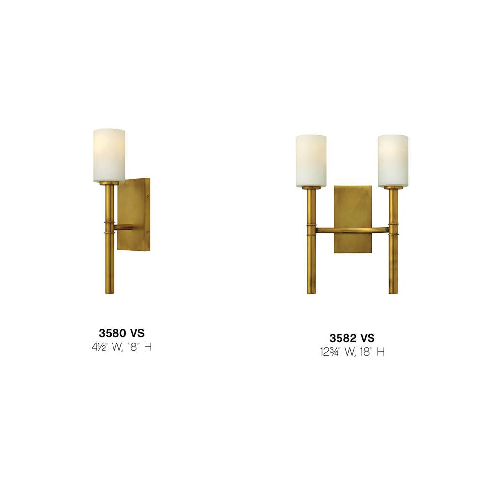 Hinkley Lighting 3582VS Vintage Brass Two Light Sconce Image 2