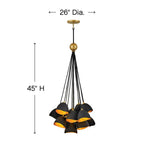 Hinkley Lighting 35906SHB Shell Black Large Single Tier Image 2