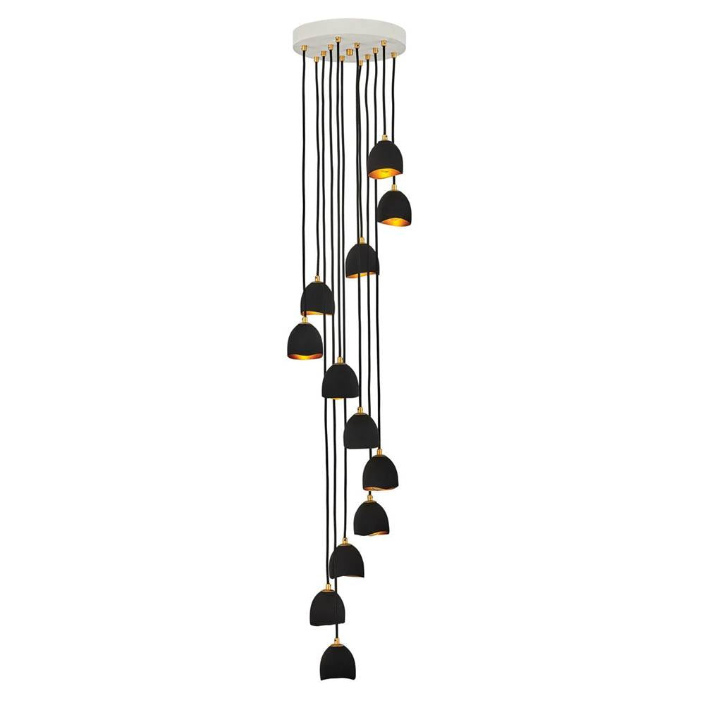 Hinkley Lighting 35908SHB Shell Black Large Multi Tier Image 1