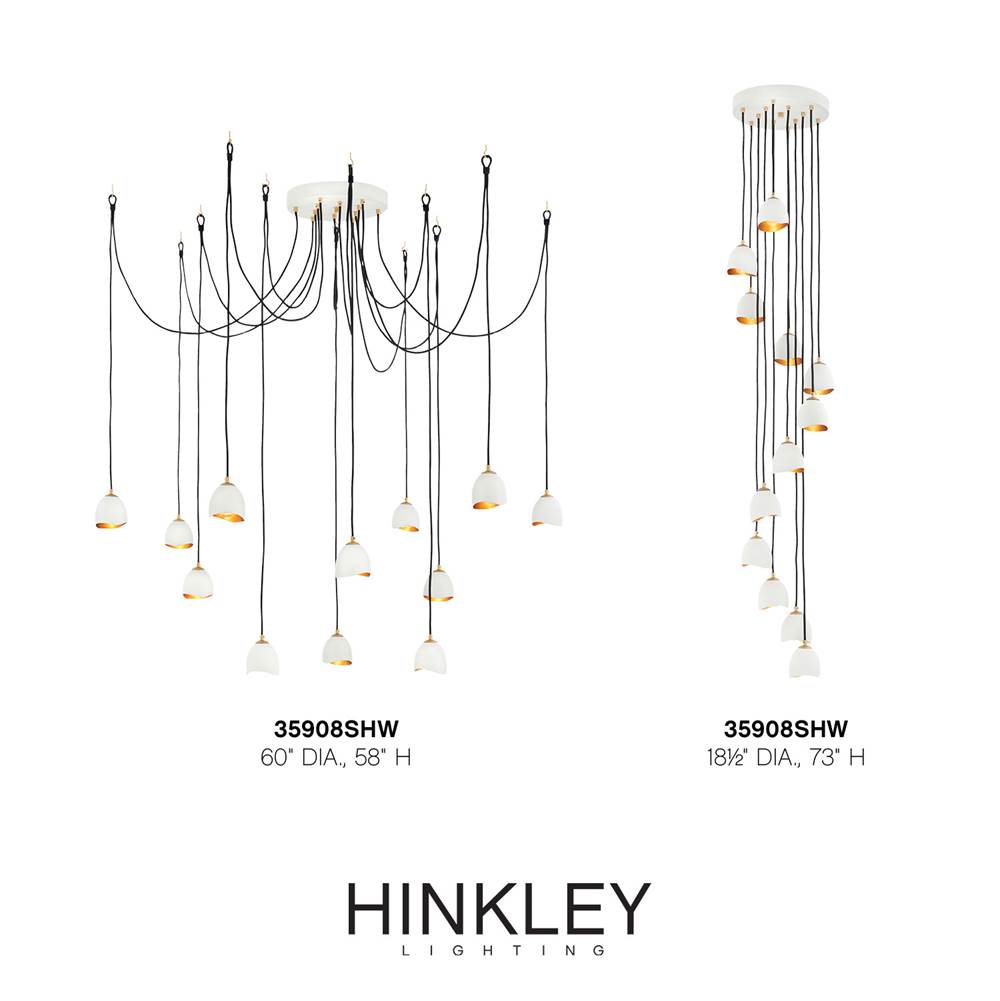 Hinkley Lighting 35908SHW Shell White Large Multi Tier Image 2