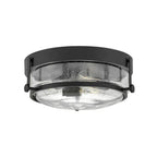 Hinkley Lighting 3640BK-CS Black,Clear Seedy Glass Small Flush Mount Image 1