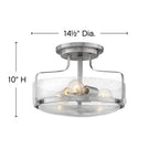 Hinkley Lighting Harper Medium Semi-flush Mount