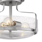 Hinkley Lighting 3641BN-CS Brushed Nickel with Clear Seedy glass Medium Semi-flush Mount Image 3