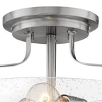 Hinkley Lighting 3641BN-CS Brushed Nickel with Clear Seedy glass Medium Semi-flush Mount Image 2