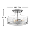 Hinkley Lighting Harper Medium Semi-flush Mount