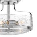 Hinkley Lighting 3641CM-CS Chrome with Clear Seedy glass Medium Semi-flush Mount Image 3