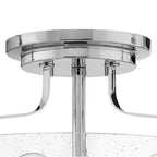 Hinkley Lighting 3641CM-CS Chrome with Clear Seedy glass Medium Semi-flush Mount Image 2