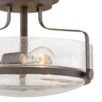 Hinkley Lighting 3641OZ-CS Oil Rubbed Bronze with Clear Seedy glass Medium Semi-flush Mount Image 3