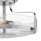 Hinkley Lighting 3643CM-CS Chrome with Clear Seedy glass Large Semi-flush Mount Image 3